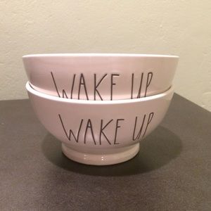 Rae Dunn WAKE UP bowls, set of 2, new ✨